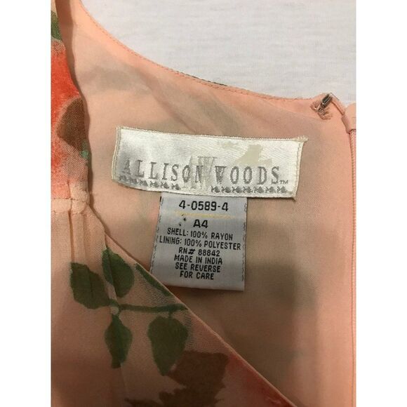 Vintage NWOT Allison Woods Dress Women's Size 14 Floral Cottagecore Sleeveless - Picture 4 of 7